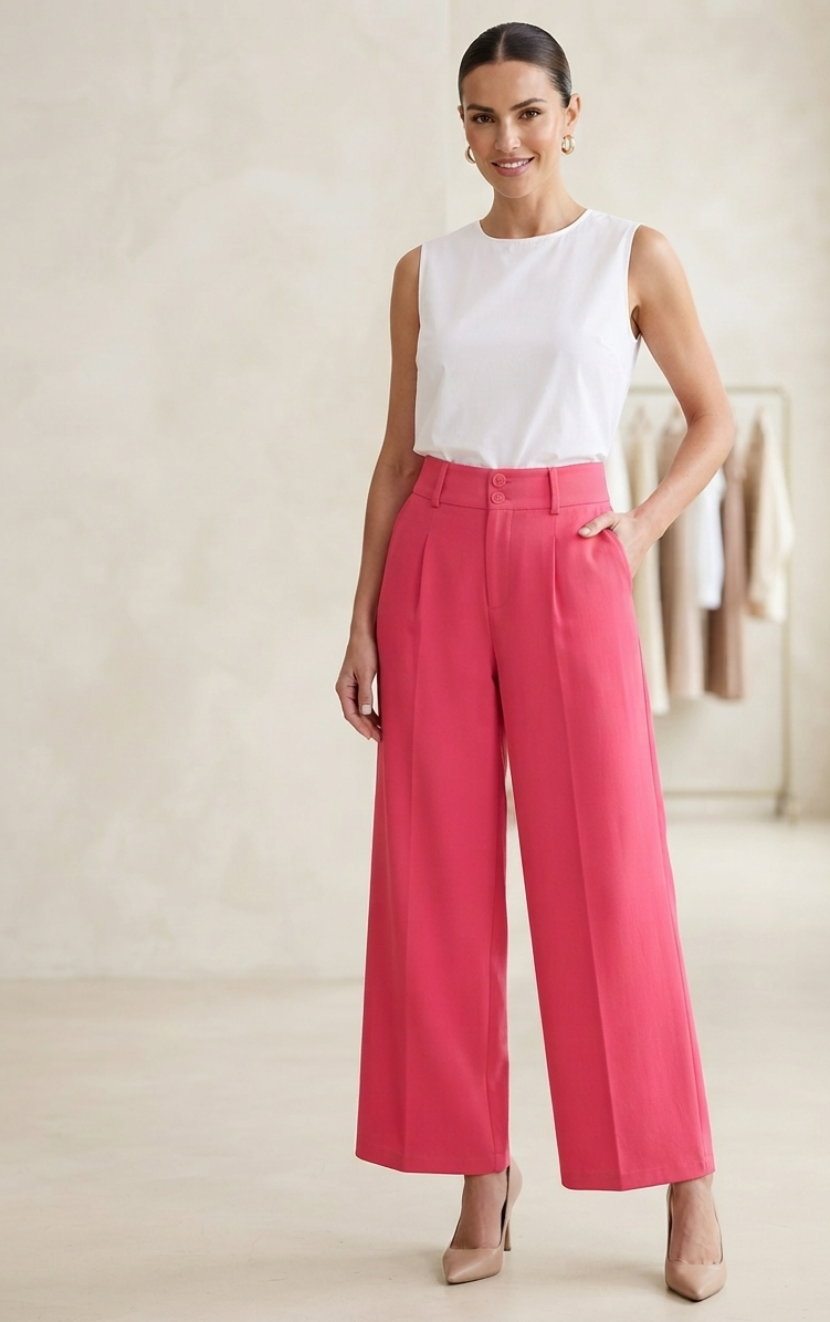 High-Waisted Wide-Leg Pants