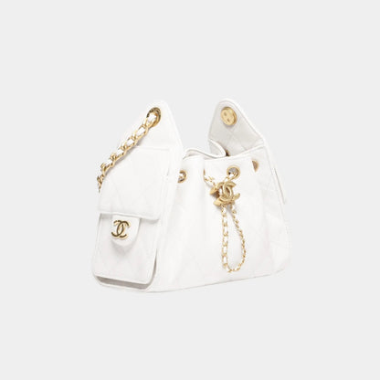 Chanel 25 Mini Handbag in Grained Calfskin & Gold-Tone Metal