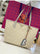 Original Tory Burch T Monogram Cloud Jacquard Tote in the misty cloud and gold colorway