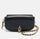 Michael Kors Mila Small Leather Shoulder Bag in black with gold-tone hardware