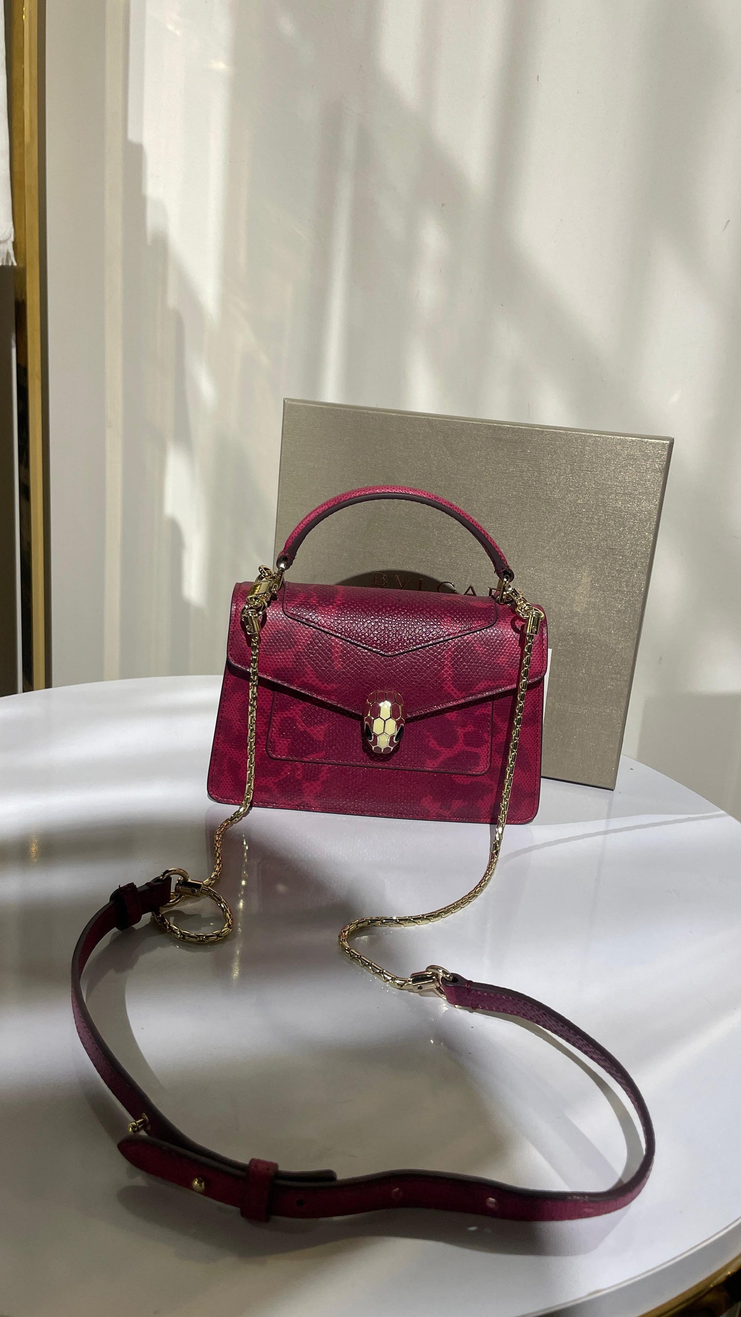 Bvlgari Serpenti Python Top Handle Bag