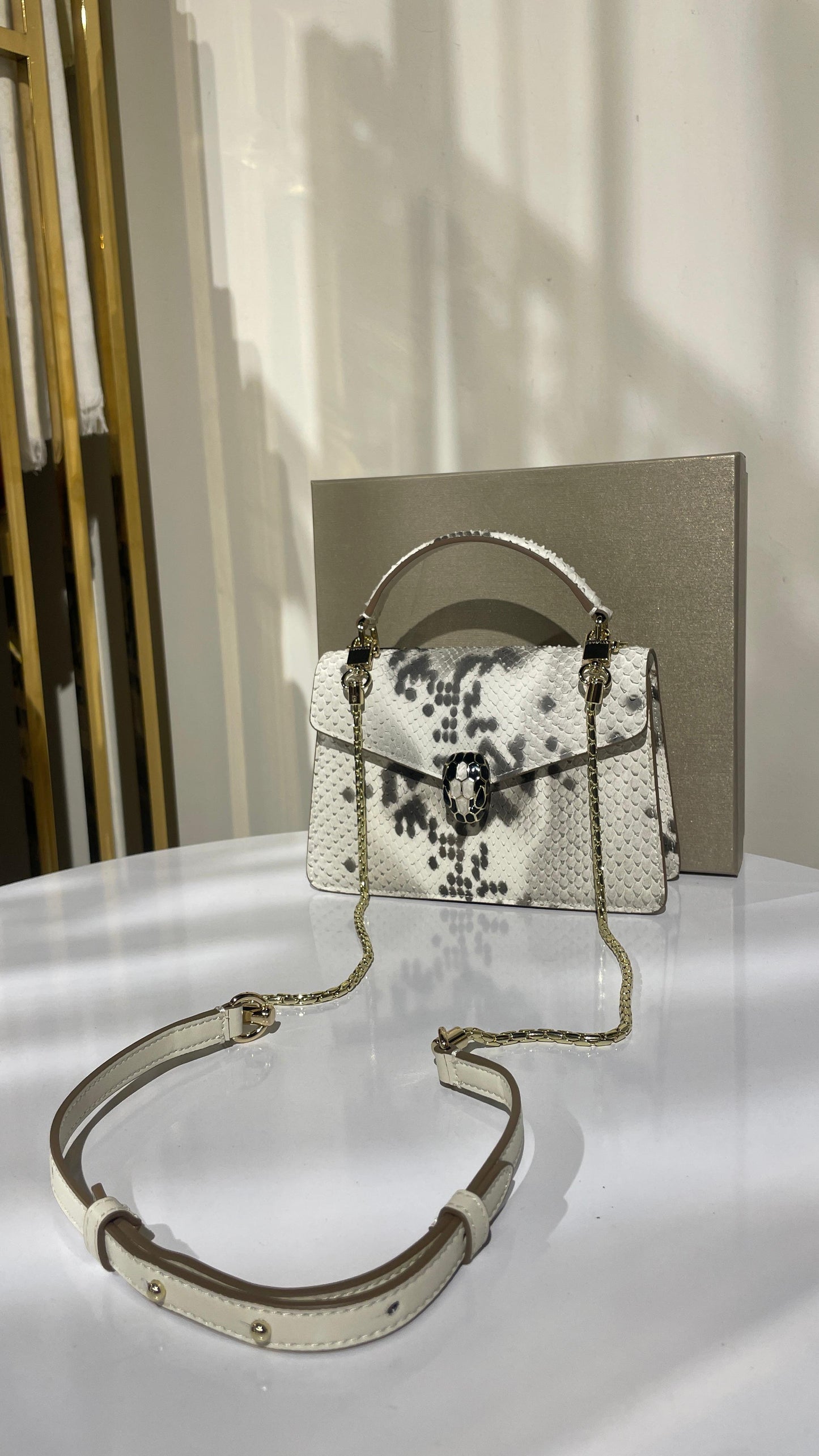 Bvlgari Serpenti Python Top Handle Bag