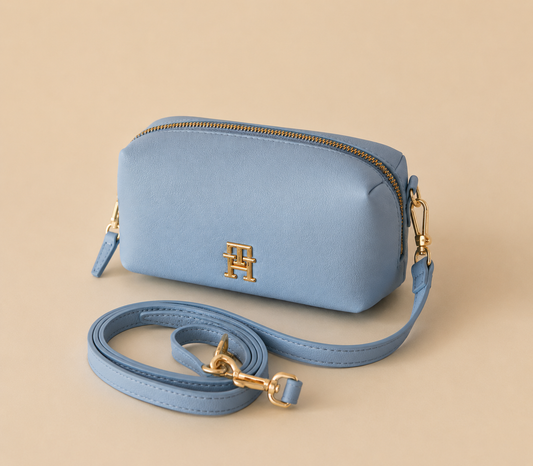 TOMMY HILFIGER Mini Crossbody Pouch – Light Blue
