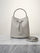 KARL LAGERFELD Light Grey Monogram Bucket Bag