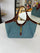 Gucci Jackie 1961 handbag in denim monogram canvas with brown leather trim