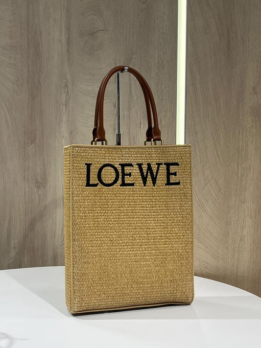 Loewe A4 tote raffia bag