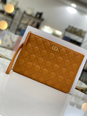 Dior Cannage Pouch / Flat Clutch