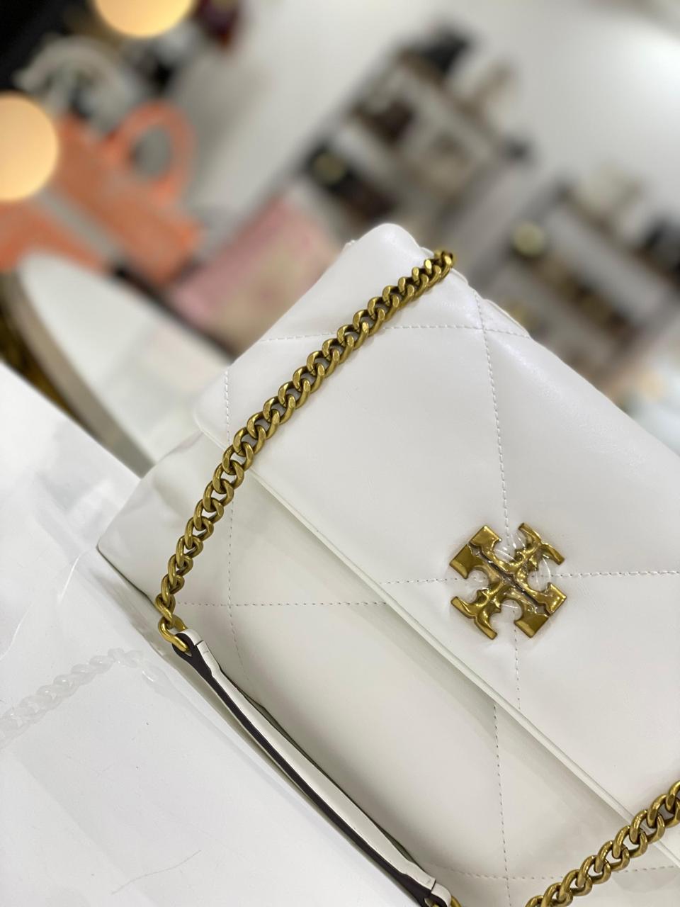 Tory Burch Kira Diamond-Quilted Convertible Shoulder Bag.