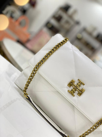 Tory Burch Kira Diamond-Quilted Convertible Shoulder Bag.