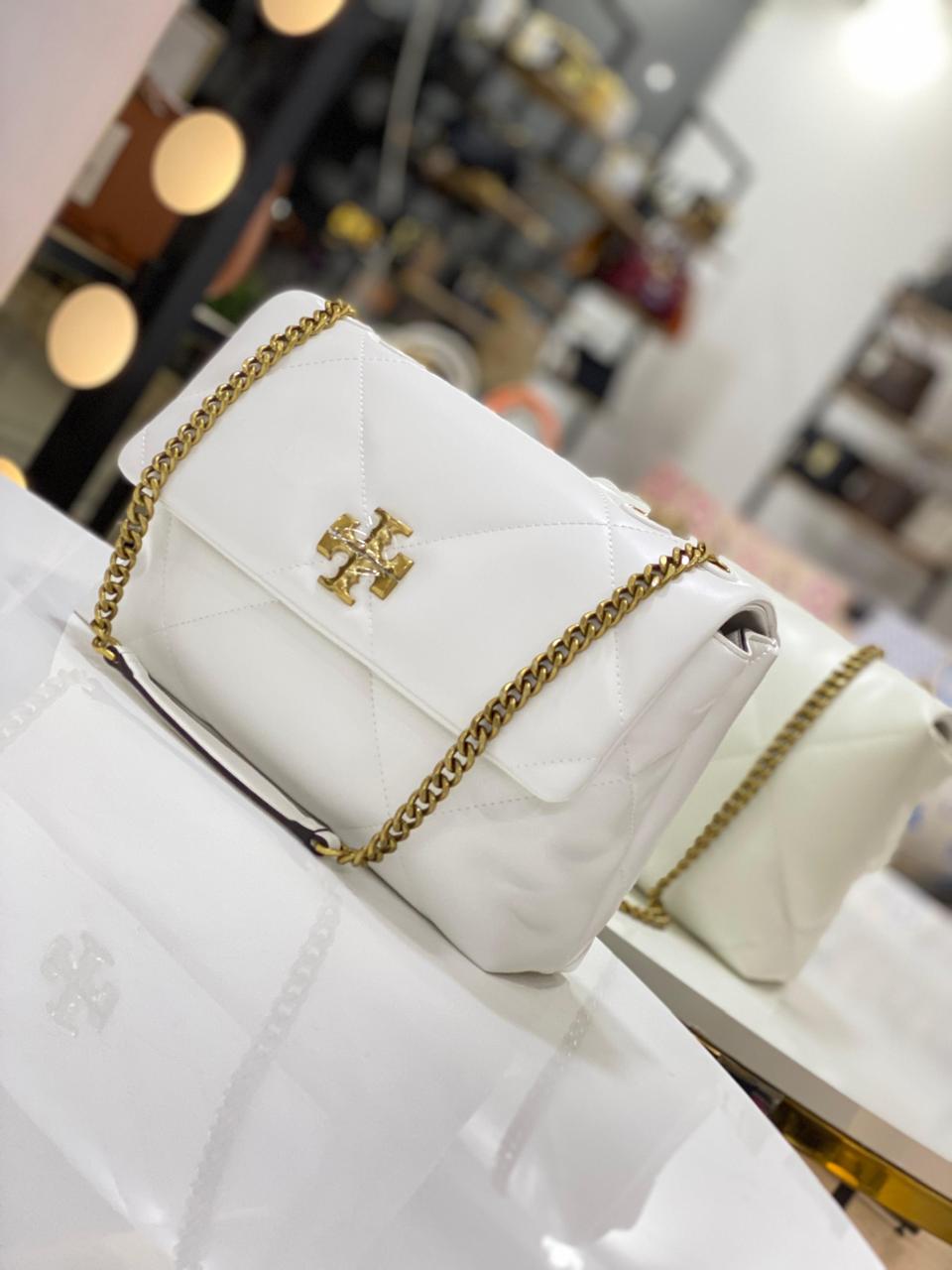 Tory Burch Kira Diamond-Quilted Convertible Shoulder Bag.
