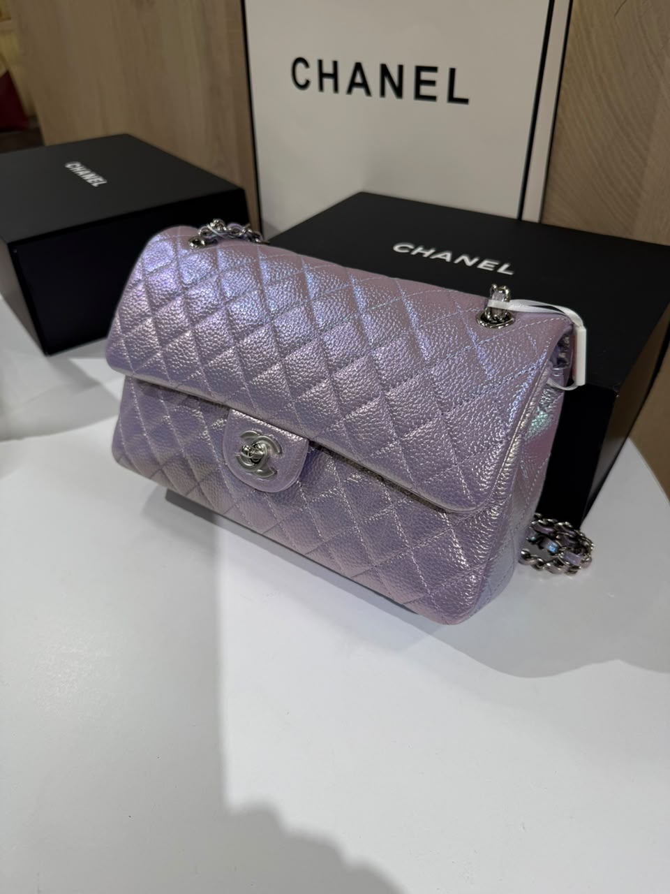 Chanel Classic Flap Bag (Iridescent/Metallic Finish)