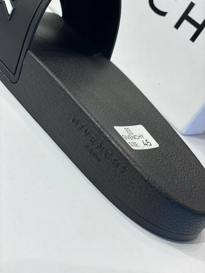Givenchy Logo Slide Slipper – Core Black & White