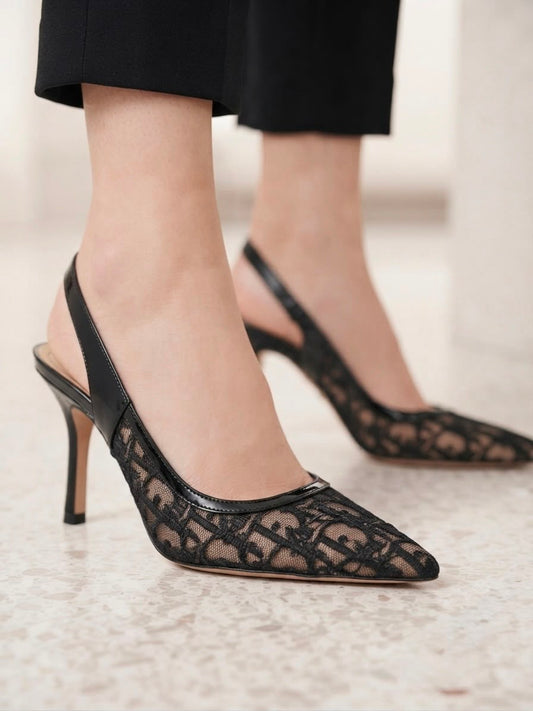 Dior Monogram Slingback Pumps