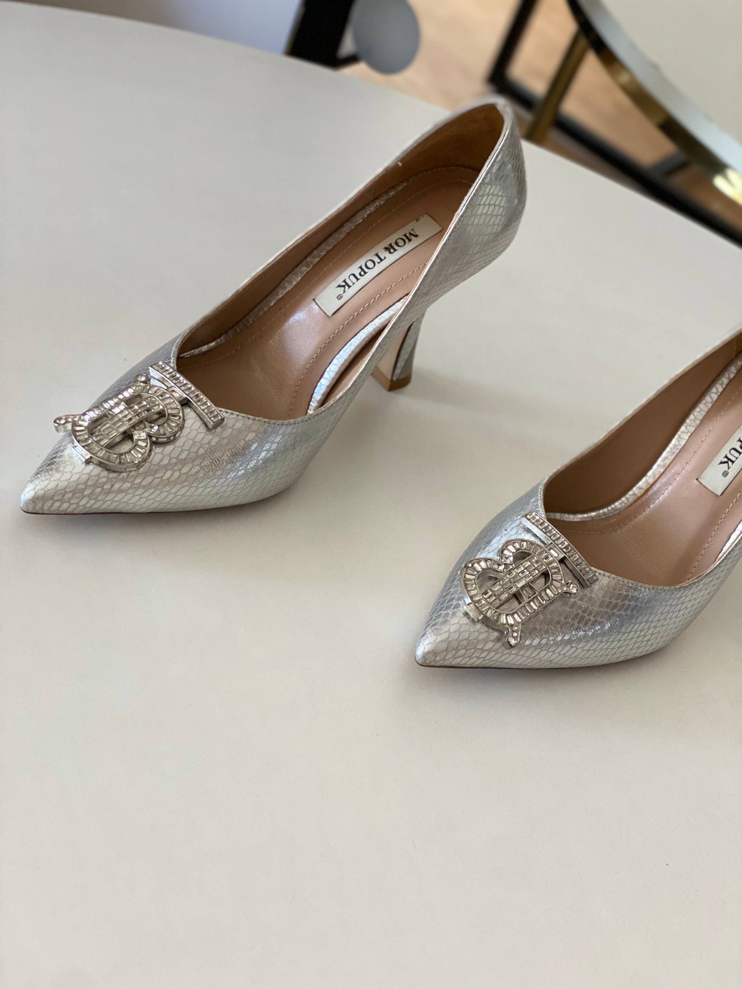 Women's Soiree heeled shoes(Silver)