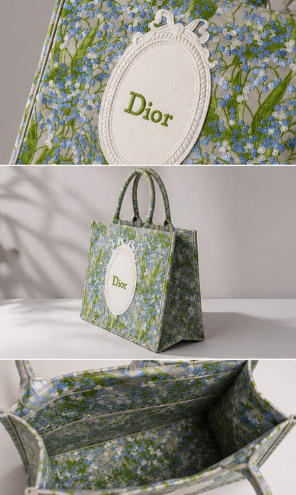 Dior The Meadow Embroidered Tote Bag