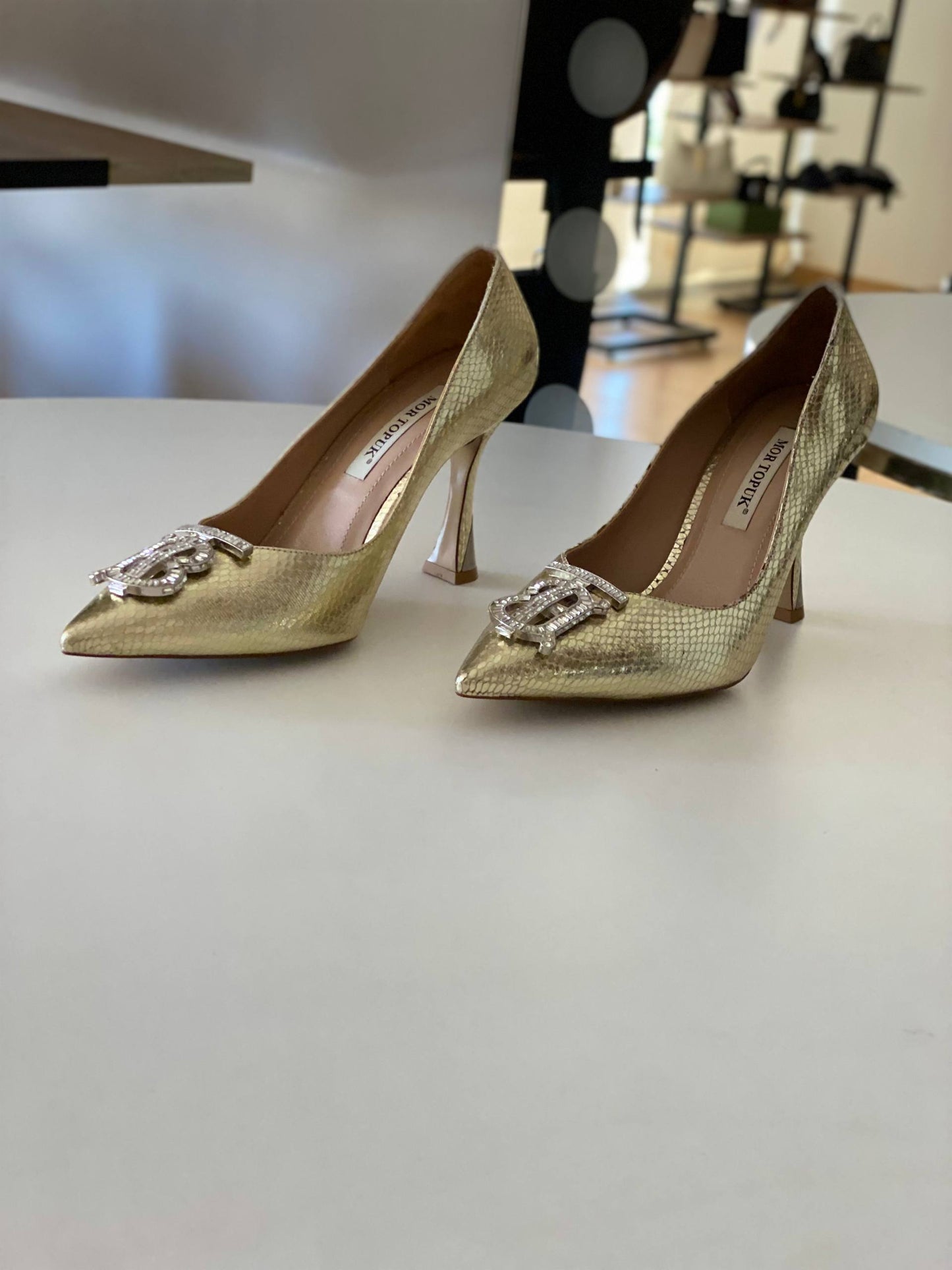 Women's Soiree heeled shoes (Gold)