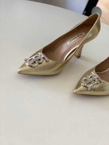 Women's Soiree heeled shoes (Gold)