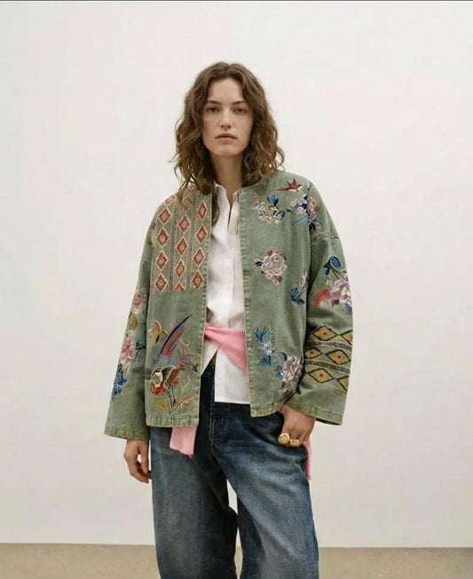 Denim jacket(olive)