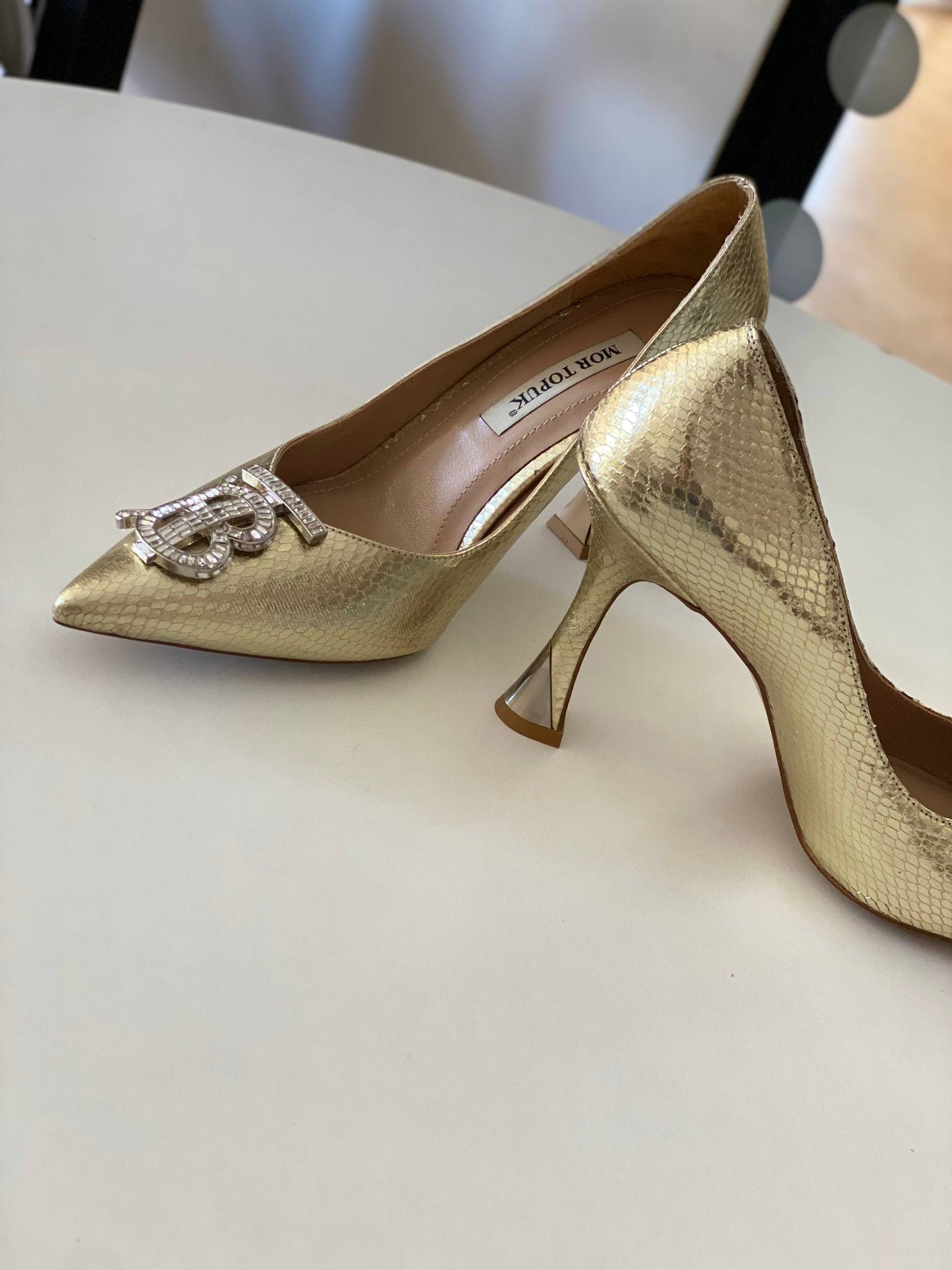 Women's Soiree heeled shoes (Gold)
