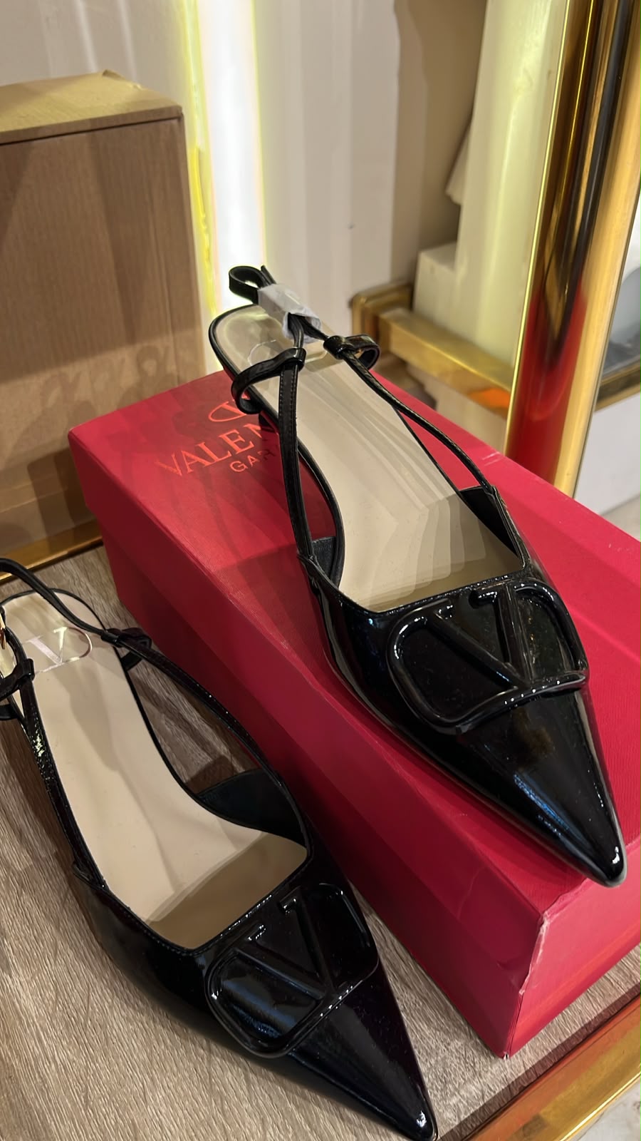 Valentino Shoes(Black with patent leather)