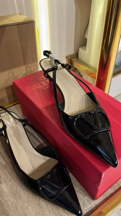 Valentino Shoes(Black with patent leather)