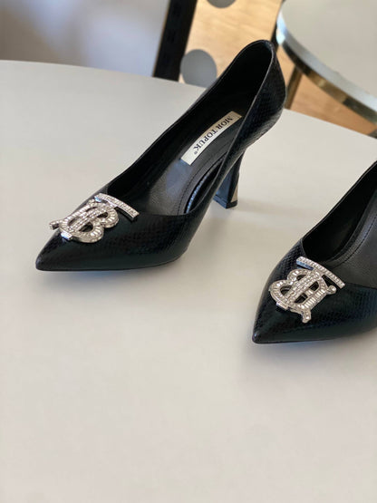 Women's Soiree heeled shoes(Black)