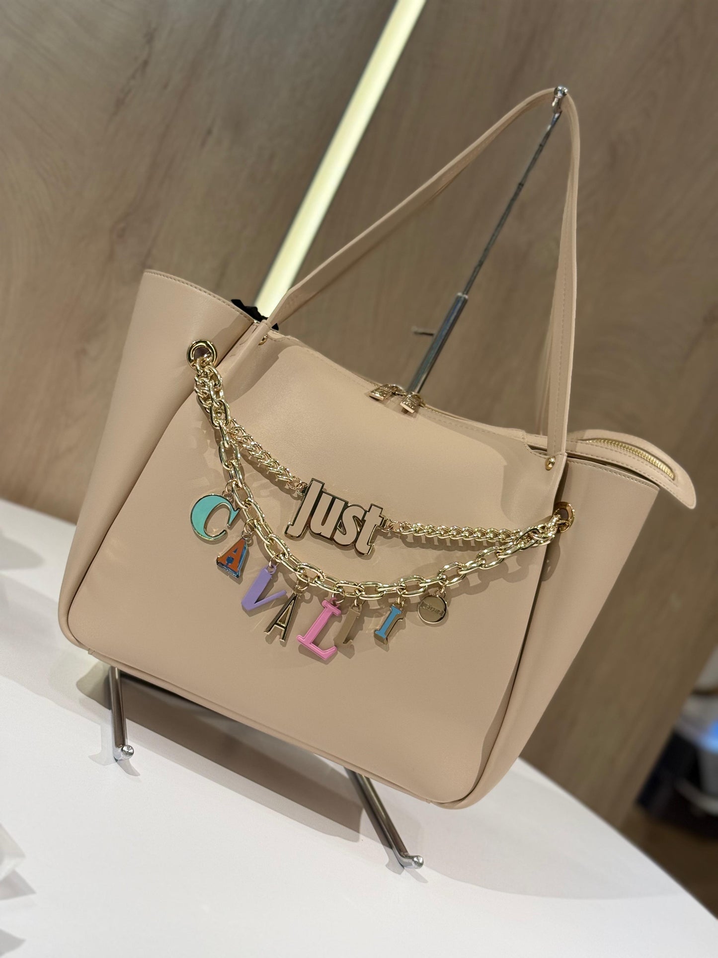 Just Cavalli Logo-Lettering Tote Bag