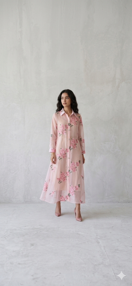 Dress chiffon (rosy)