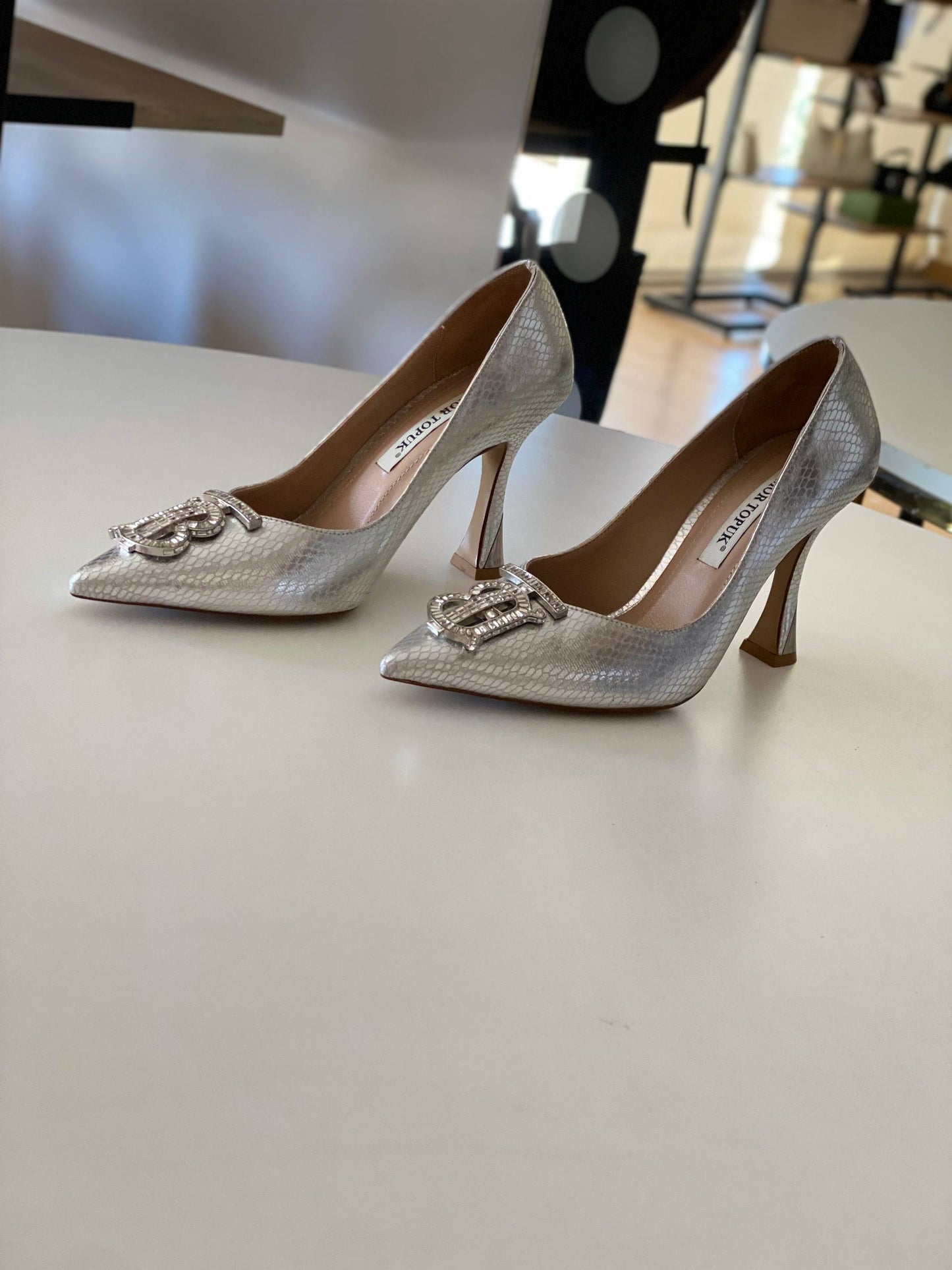 Women's Soiree heeled shoes(Silver)