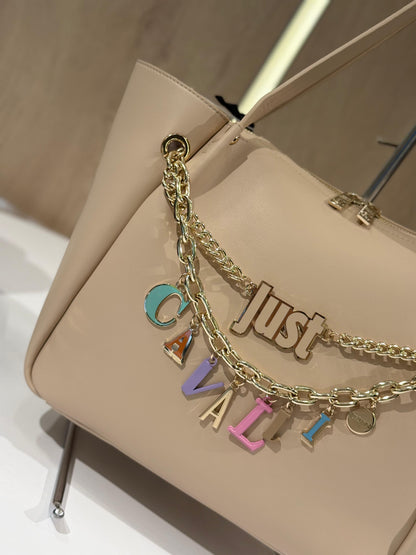 Just Cavalli Logo-Lettering Tote Bag