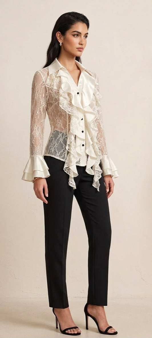Blouse (Lace Added satin)