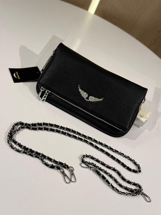 Zadig & Voltaire "Rock" Clutch Black Leather Version