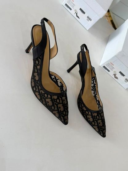 Dior Monogram Slingback Pumps
