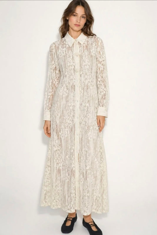Dress Lace /Two-piece (Off-white)