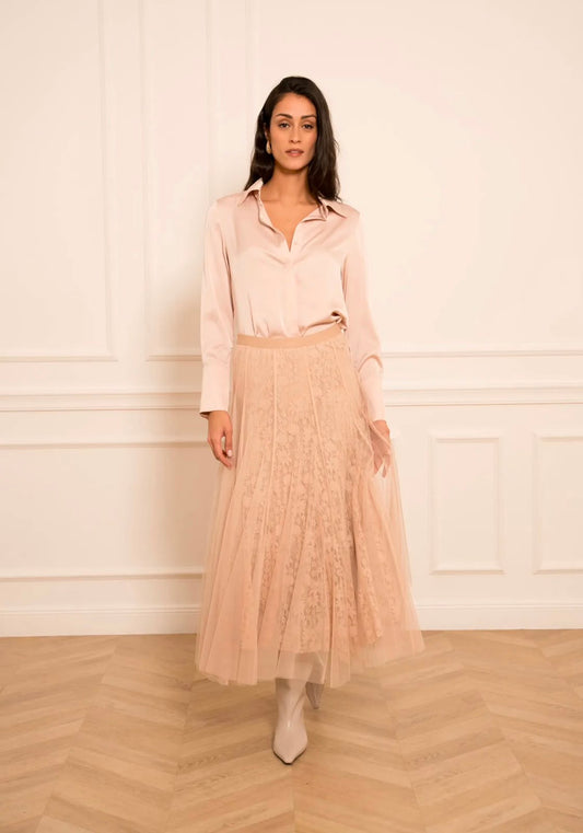 Lined chiffon skirt