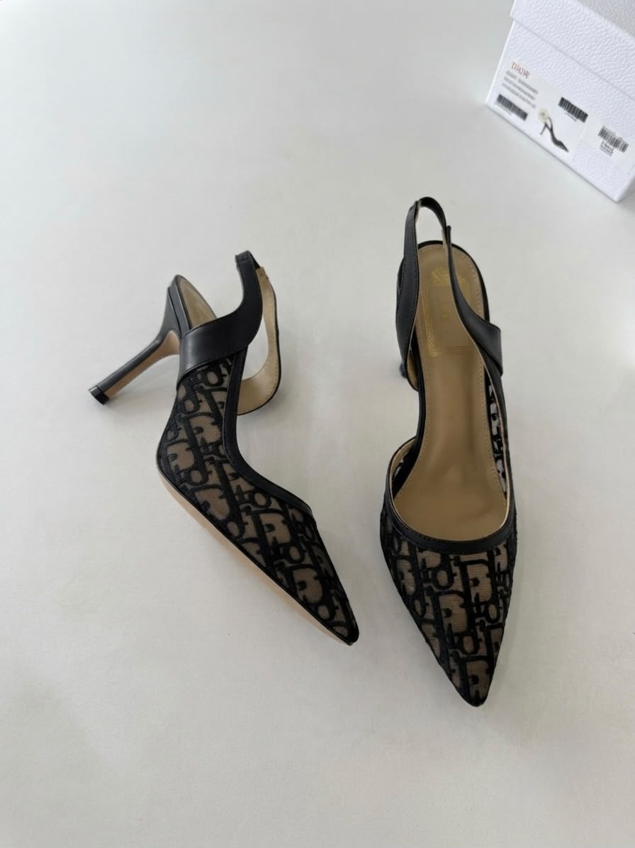 Dior Monogram Slingback Pumps